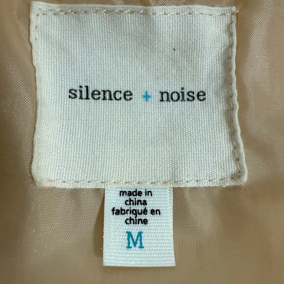 Silence + Noise Mermaid Embroidered Velour Bomber Jacket Women’s M - Picture 8 of 9